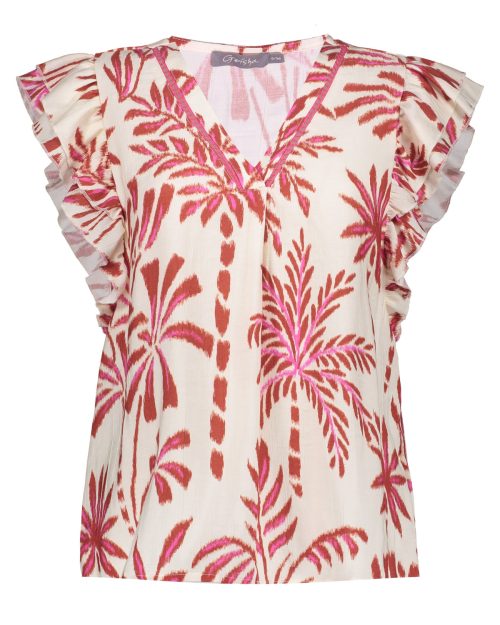 Geisha - Top beige roze