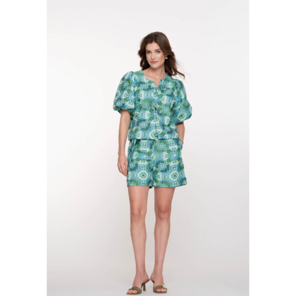 Geisha - Short blue green