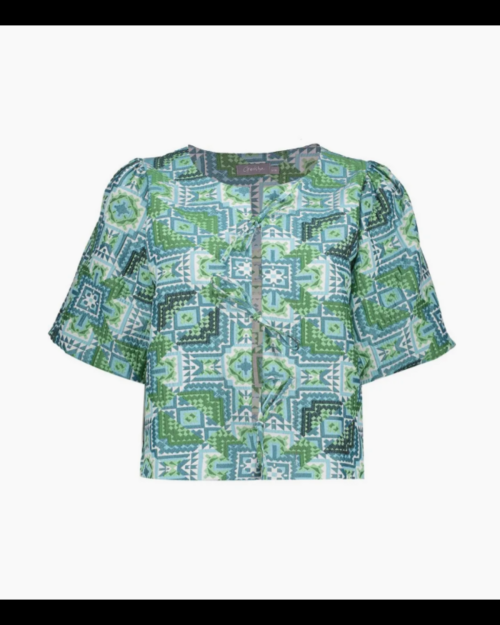 Geisha - Blouse blue green